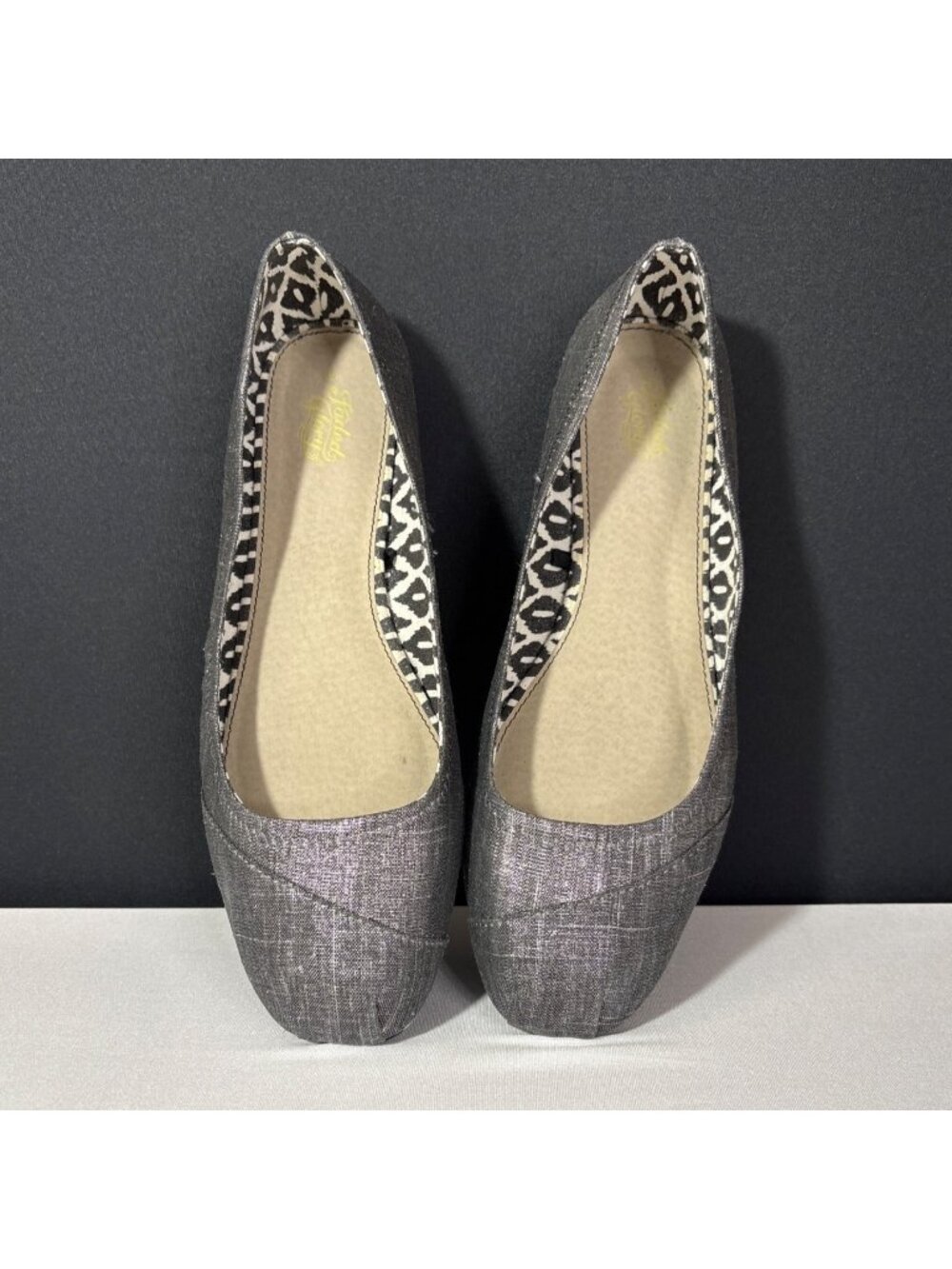 Faded Glory Women's Flats Shimmery Ballet Size 9 Slip-On Shoes Leopard Print - Picture 5 of 9